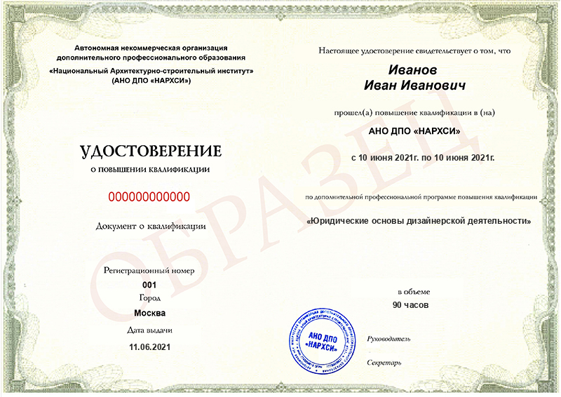 Диплом – Юридические основы дизайнерской деятельности